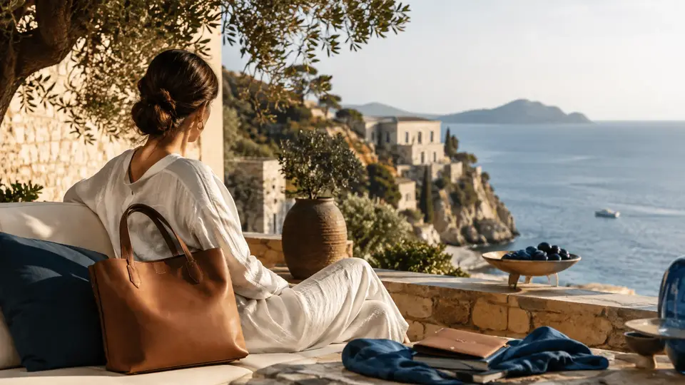 Mediterranean coastal leather lifestyle