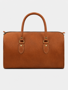Heritage Cognac Leather Duffel Bag | Premium Oversized Weekender Travel Bag