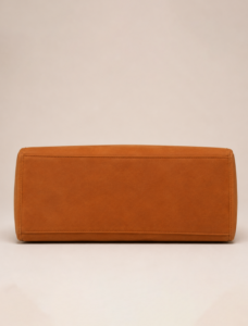 Large Camel Suede Tote Bag | Knotted Handle Everyday Bag