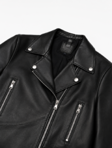 Classic Black Leather Biker Jacket | Women's Cropped Moto Jacket