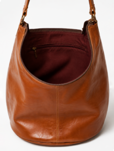 Brown Leather Hobo Bag | Minimalist Shoulder Bag